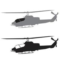 cobra helikopter silhouet decorontwerp vector