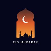 eid mubarak-badges vector