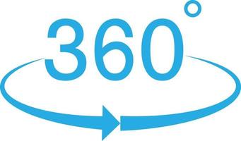 360 graden icoon. 360 graden teken. 360 graden symbool. vector