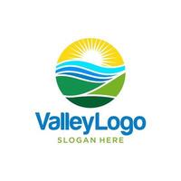 vallei logo ontwerp vector sjabloon