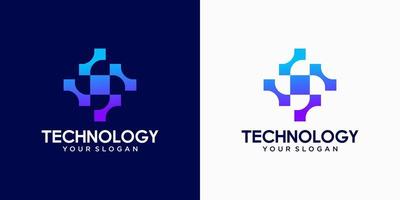 abstracte technologie logo sjabloon vector icon