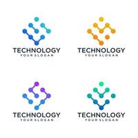 abstracte technologie logo sjabloon vector icon