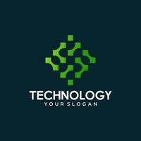 abstracte technologie logo sjabloon vector icon