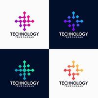 abstracte technologie logo sjabloon vector icon