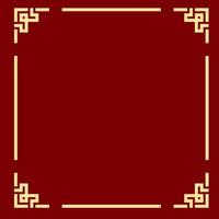 grensvector in chinese stijl met gouden kleur vector