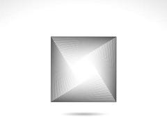 geometrische vierkante logo. slag vierkant frame. lijnpictogram, teken, symbool, plat ontwerp, knop, web, afbeeldingsframe. vector - illustratie eps 10.