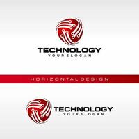 abstracte technologie logo sjabloon vector icon