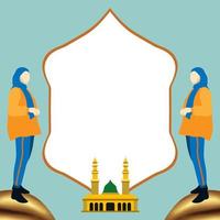 hijab moslim meisje sjabloonontwerp vector