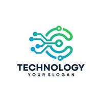 kleurrijke digitale technologie logo ontwerp vector sjabloon