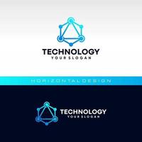 moderne zeshoek tech logo ontwerpen concept vector, hexa technologie logo sjabloon vector