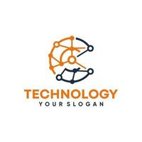 kleurrijke digitale technologie logo ontwerp vector sjabloon