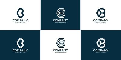 letter b logo-collectie met creatieve, moderne concept premium vector