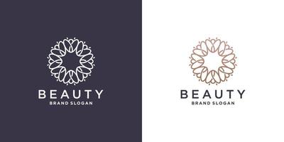 schoonheid bloem logo abstract met lijn concept premium vector deel 3.