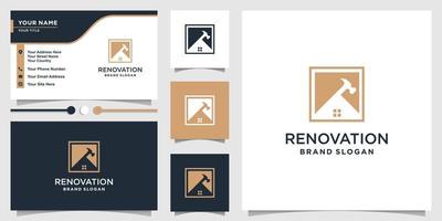 renovatie logo sjabloon met moderne unieke concept premium vector