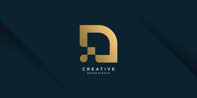 logo p met creatief conceptontwerp voor bedrijf, persoon, marketing, vectordeel 3. vector