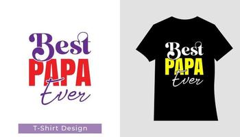 beste papa ooit typografie t-shirtontwerp vector