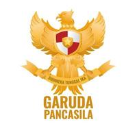 illustratie van de garuda pancasila, het symbool van de Indonesische staat vector