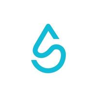 letter s logo ontwerp vector met waterdruppels.