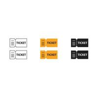 ticketvector voor website symboolpictogram vector