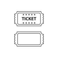 ticketvector voor website symboolpictogram vector