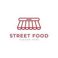 straatvoedsel logo voor restaurant café bar logo ontwerp vector