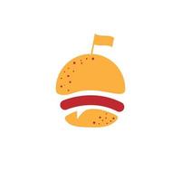 moderne hamburger logo vector kunst illustratie. hamburger teken