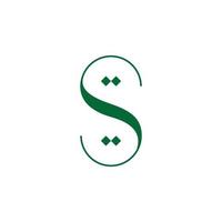 letter s logo pictogram sjabloon ontwerpelementen. modern minimalistisch arabisch letter s-logo-ontwerp. vector