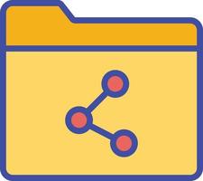 deel map geïsoleerd vectorpictogram dat gemakkelijk kan worden gewijzigd of bewerkt vector