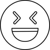 gelukkig emoji-vectorpictogram dat gemakkelijk kan worden gewijzigd of bewerkt vector
