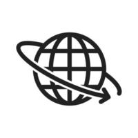 pictogram wereldwijde leveringslijn vector