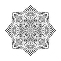 circulaire handgetekende patroon in de vorm van mandala voor mehndi, tatoeage, decoratie, henna, kleurboekpagina. vol- 11 vector