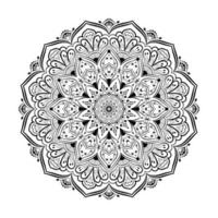 circulaire handgetekende patroon in de vorm van mandala voor mehndi, tatoeage, decoratie, henna, kleurboekpagina. vol- 18 vector