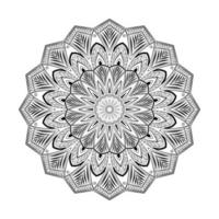 cirkelvormig handgetekend patroon in de vorm van mandala voor mehndi, tatoeage, decoratie, henna, kleurboekpagina vol-2 vector