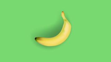 vectorafbeelding van realistische banaan illustratie met behulp van gele kleurenschema geïsoleerd op groene achtergrond. geschikt voor het maken van groentezaken of culinair promotieontwerp; vector