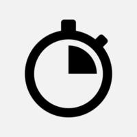 timer zwarte vector pictogram op witte achtergrond