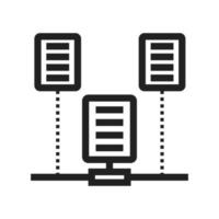 netwerk bestanden lijn icoon vector