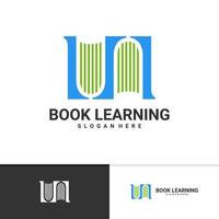 letter l met boek logo vector sjabloon, creatieve boek logo ontwerpconcepten