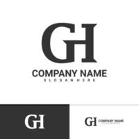 brief hg logo vector sjabloon, creatieve gh logo ontwerpconcepten