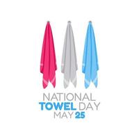vectorafbeelding van nationale handdoekdag goed voor de viering van de nationale handdoekdag. plat ontwerp. flyer design.flat afbeelding.