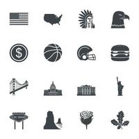 usa, verenigde staten pictogrammen. vector illustratie