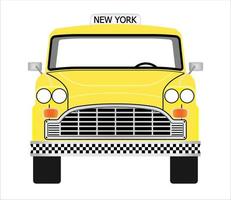 oude gele taxi vector