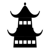 japans tempel icoon. eenvoudige illustratie van Japans tempel vector pictogram voor webdesign geïsoleerd op een witte achtergrond.