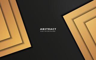 abstracte geometrische vorm vorm zwarte en gouden achtergrond vector