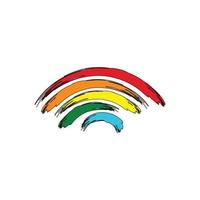 regenboog logo pictogram ontwerp sjabloon vector