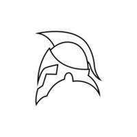 Spartaanse helm logo pictogram ontwerpsjabloon vector