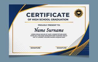 diploma middelbare school diploma vector