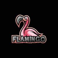 flamingo mascotte logo ontwerp vector