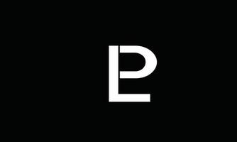 alfabet letters initialen monogram logo pl, lp, p en l vector