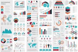financiële verbluffende infographic tool elementen vector set voor uw project