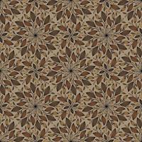 beige naadloze vectorachtergrond met rond bloemenornament vector